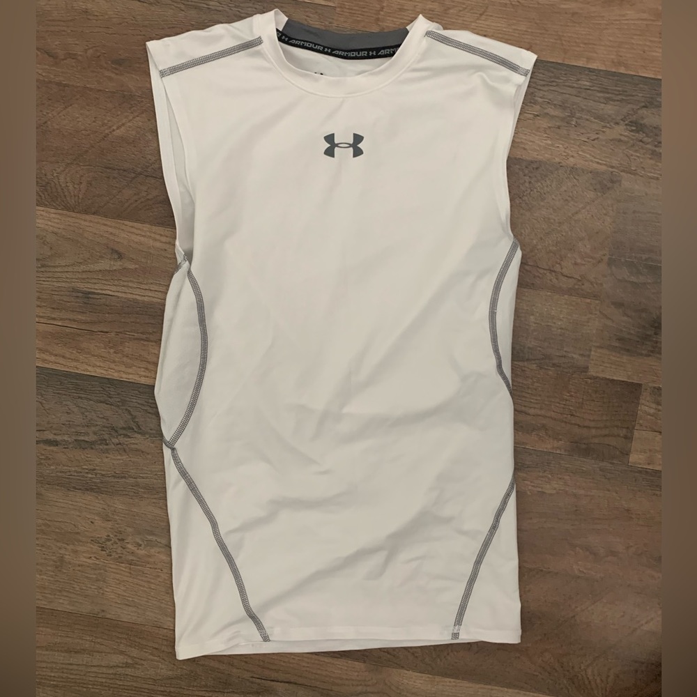 Under Armour Sleeveless Compression Shirt - Brand New - Size Medium - White